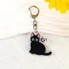 Chaveiro Acrílico de Gatinho Fofo, Pingente de Gatinho Preto Pequeno, Chaveiro de Mochila, Presente para Amigos e Melhores Amigas