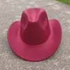 Chapéu de Cowboy Ocidental Liso Transfronteiriço, Chapéu de Jazz Elegante com Aba para Festas ao Ar Livre e Apresentações de Palco