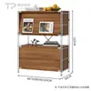 Gabinete Bauhaus Estilo Ins, Aparador Minimalista con Puertas abatibles, Gabinete de Almacenamiento Multifuncional, Estante para CDs de Sala de Estar, Estantería de Piso