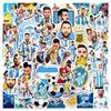 50 pegatinas Massey de la estrella del fútbol de la Copa Mundial de Argentina para la carcasa del teléfono móvil y la computadora, Lionel Messi