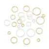 Anillo Cerrado de Retención de Color Rellenado de Oro de 14K Anillo Retorcido Anillo Abierto Roscado Cuentas Espaciadoras para Pulseras DIY Anillo de Conexión Material para Joyería