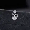 Pendientes de Plata de Ley S925, Pendientes de Búho de Moda y Elegantes con Diamantes, Joyería Coreana para Mujer, Joyería Exagerada, Pendientes Versátiles