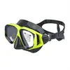 Máscara de snorkel de silicona líquida de vidrio templado para adultos, máscara de buceo con lente recubierta para miopía, película antivaho