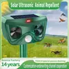 Repelente de Animais Popular Transfronteiriço Alimentado por Energia Solar, Dissuasor Ultrassônico para Gatos e Cachorros, Repelente de Pássaros e Insetos, Repelente de Animais Transfronteiriço Alimentado por Energia Solar