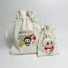 Bolsas de Lienzo para Sublimación con Logo Personalizado, Bolsas con Cordón de Regalo, Bolsas de Algodón con Cordón Hechas a Medida, Bolsas de Lienzo Ecológicas para Almacenamiento