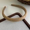 Diadema de Paja de Ala Ancha Estilo Vacacional para Mujer, Diadema Bohemia para Uso Diario, Coletero, Parte Superior Alta del Cráneo, Pasador para el Cabello para Lavarse la Cara