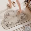 Yunduo Felpudo para Baño de Lodo Diatomeas Alfombrilla Absorbente Especial para Baño Alfombrilla de Pies de Secado Rápido Alfombrilla Antideslizante de Alta Calidad Alfombra de Baño