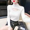 Suéter de Cuello Medio para Mujer, Otoño e Invierno, Estilo Sexy, Diseño Nuevo, Top Básico Elegante y con Estilo para Mujer A2427