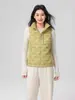 Colete de Penas Leve Feminino com 90% de Penas, Gola Alta, Novo Estilo Outono e Inverno, Colete Emborrachado com Padrão de Nuvens, Tendência