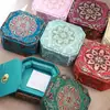 Caja de Joyería con Tapa Octagonal de Brocado Caja de Almacenamiento para Pulseras Joyas Cuentas Caja de Embalaje de Jade Esmeralda
