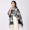 Chal tipo ranura turístico del lago Karakul para mujer en otoño e invierno, Abrigo grueso extragrande para habitaciones con aire acondicionado, Capa resistente al frío para hombre, Manta