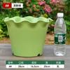 Vaso de Flor de Resina com Bordas Plissadas para Uso Doméstico, Plástico Espessado para Varanda Interna, Vaso de Alto Valor Estilo Lily Ins com Borda Ondulada