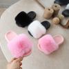 Nuevas Pantuflas Peludas de Otoño e Invierno para Niños para Usar Afuera Antideslizantes Engrosadas Cálidas Eva para Niños y Niñas Pantuflas para Bebé Algodón