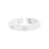 1669 Versión Coreana Ins Nicho Diseño de Lujo Ligero Anillo Abierto Estrella Fugaz de Zirconia Plata de Ley S925 Anillo de Plata para Mujer Venta al por Mayor