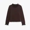 Comercio Exterior Ropa de Mujer 2026 Primavera y Otoño Moda Europea y Americana Versátil Casual Diseño Decorativo en Capas Prendas de Punto para Mujer