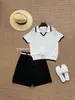 Camisa Polo de Punto de Manga Corta con Ribete en Contraste Estilo Han Xun Academy Old Money Adelgazante para Mujer Top de Verano 2026 26901