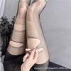 Lencería Medias de Seda Sexy para Mujer Club Nocturno Medias Desgarrables a Mano Mallas de Tracción Arbitraria Calcetines Finos Abiertos