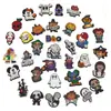 Parches de Halloween de PVC de goma blanda transfronterizos, accesorios de muñeca plana, decoraciones para llaveros, componentes de adorno para bricolaje