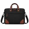 Maletín bicolor con impresión de logo personalizado, regalo de mitad de año, recuerdo para el equipo, bolsa de hombro de gran capacidad para hombre
