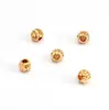 Relleno de Oro de 18K Cuentas de Sandía Color que Conserva Espaciadores Manualidades Accesorios para Joyería DIY Lote Cuentas de Flor Calabaza Pulsera Accesorios de Cuentas Sueltas