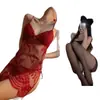 Pijamas Sexy para Mulheres, Camisola de Renda Suspensa Pura Luxúria, Nova Saia Curta Sexy, Camisola de Renda Hot com Recortes, Roupa de Casa