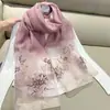 Bufanda Bordada Otoño e Invierno Estilo Coreano para Mujer Versátil Moda Bordada Tejido Mixto Delgada Cálida Bufanda Chal para Madre