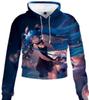 Sudadera con capucha de cintura alta con diseño de ombligo de roble de Chen Zelang Hui