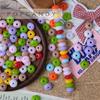 Cuentas de Ábaco Cuentas de Color Cuentas Acrílicas DIY Hecho a Mano Cadena para Teléfono Móvil Material Hecho a Mano Collar Pulsera Joyería