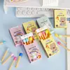 Goma de Borrar Forma de Cerilla en Caja Linda de Dibujos Animados Varios Estilos Borra Limpiamente para Exámenes Papelería Estudiantil Goma de Borrar