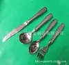 P-077Ht Juego Completo de Cubiertos Occidentales de Acero Inoxidable Sólido Tenedor de Cena Cuchillo para Bistec Cuchara Sopera Vajilla Occidental de Hotel de Alta Gama