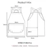 Delantales de Trabajo de Moda para Cocina Casera, Catering, Peluquería de Mascotas, Cafeterías y Tiendas de Té con Leche, Ropa de Trabajo Unisex para Salón de Uñas, Logo Personalizado