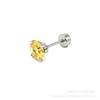 Aretes Redondos Transfronterizos Europeos y Americanos de Zirconia Aretes Geométricos de Acero Inoxidable de Acero de Titanio con Incrustaciones de Diamantes para Mujeres y Hombres Joyería de Aretes de Clavo para Hueso de la Oreja