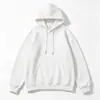 Sudadera con capucha de doble capa de alta calidad de 320g con hombros ligeramente caídos, sudadera con capucha de color liso, sudadera con capucha blanca