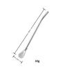 Cuchara popote de acero inoxidable transfronteriza, cuchara para remover café, popote de doble uso, cuchara con filtro, cepillo, cuchara para té con leche, jugo, té hitai