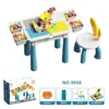 Mesa de Blocos de Construção Infantil Mesa de Jogo Multifuncional Mesa de Brinquedo de Montagem de Partículas Grandes e Pequenas Mesa Educacional de Aprendizagem Atacado Transfronteiriço