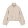 Chaqueta bomber casual con cremallera y cuello alto, moda europea y americana 2026 para mujer, M561830