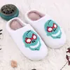 Pantufas de Algodão Plush para Casa com Desenho Animado Engraçado de Halloween Transfronteiriças, Pantufas de Algodão Quentes à Prova de Choque e Resistentes ao Desgaste