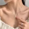 Moda Europea y Americana Transfronteriza Nuevo Collar de Circonita Personalidad de Moda Lujo Ligero Collar de Gama Alta Joyería con Colgante de Nicho para Mujeres