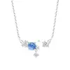 Rueda de la Fortuna Plata de Ley S925 Cielo Estrellado Piedra de Cristal Hua Weiyang Collar para Mujer Nicho Lujo Ligero Versátil Regalo de Cumpleaños para Novia