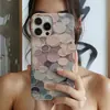 Funda de teléfono TK popular, elegante y minimalista con patrón geométrico, bloques de color, capas, para iPhone 18 Pro, cobertura total y aberturas grandes