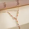 Collar Europeo y Americano de Aceite Dopamina Flor de Goteo Cristal Mariposa, Exquisita y Dulce Cadena para Clavícula, Collar de Lujo Ligero de Alta Gama para Mujer
