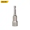 Fiambres (fiambres) zócalo magnético fuerte 12 mm acero aleado hexagonal interno y externo cabeza de lote de llave hexagonal cabeza de zócalo para taladro eléctrico DL4812