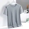Nuevo de Manga Corta Transpirable Tecnología Negra Seda de Hielo Manga Corta Verano Moderno Casual Talla Grande para Hombre Deporte Ocio Fitness Sudadera
