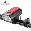 Luz Dianteira de Bicicleta Bungee com Buzina Luz Carregamento USB Luz Noturna para Ciclismo com Buzina Elétrica Luz para Estrada de Montanha