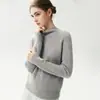 Suéter de Cachemira de Cuello Medio para Mujer Otoño/Invierno 2026, Manga Raglán, Sencillo y Ajustado, Capa Base de Punto para el Trabajo