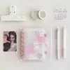 Álbum de Fotos de Hojas Sueltas de Doble Anillo A7 con Elefante Pequeño en Forma de Corazón, Álbum de Hojas Sueltas para Guardar Ídolos Guka, Álbum de Tarjetas para Fotografía Polaroid y Uñas de Cultura de Fans