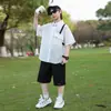 Camisa de Manga Corta para Niño Traje de Verano 2024 Nueva Ropa para Niños Verano Tendencia Conjunto de Dos Piezas para Niños Atractivo y Moderno