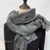 Bufanda de algodón y lino con encaje estilo francés, nuevo chal artístico de primavera y otoño para mujer, bufanda fina de gasa para otoño e invierno, bufanda de seda de moda para invierno