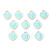 Letras Inglesas Corazón Doble Cara Corazón de Durazno Goteo de Aceite Aleación Joyería Colgante DIY Colgante Pequeño Collar Colgante Pulsera