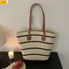 Bolsa de Palha Trançada Moda Clássica, Bolsa de Ombro Mais Vendida, Grande Capacidade, Estilo Casual de Praia para Férias, Marca Princess, Em Estoque Atacado